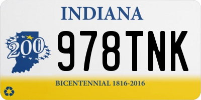 IN license plate 978TNK