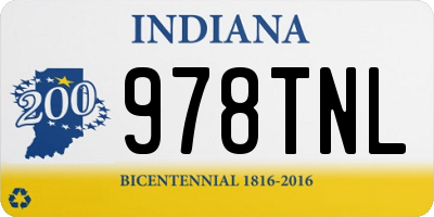 IN license plate 978TNL