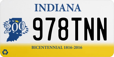 IN license plate 978TNN