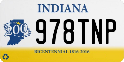 IN license plate 978TNP
