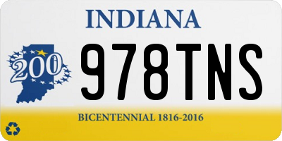 IN license plate 978TNS