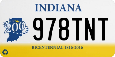 IN license plate 978TNT