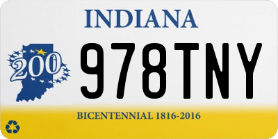IN license plate 978TNY