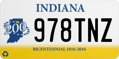 IN license plate 978TNZ