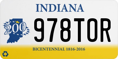 IN license plate 978TOR
