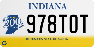 IN license plate 978TOT