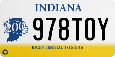 IN license plate 978TOY