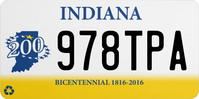 IN license plate 978TPA