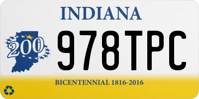 IN license plate 978TPC