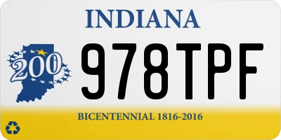 IN license plate 978TPF