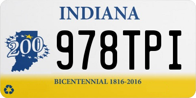 IN license plate 978TPI
