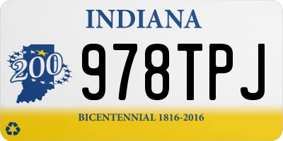 IN license plate 978TPJ