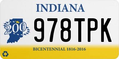 IN license plate 978TPK