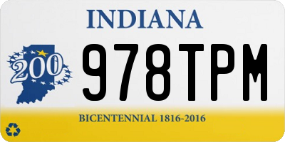 IN license plate 978TPM