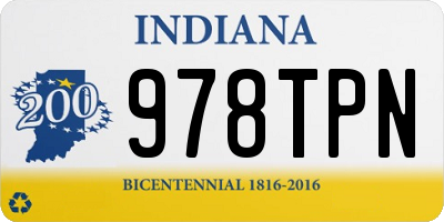 IN license plate 978TPN