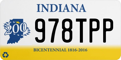 IN license plate 978TPP