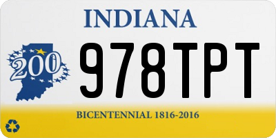 IN license plate 978TPT