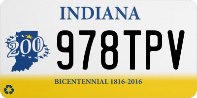 IN license plate 978TPV