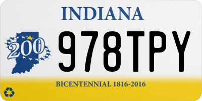 IN license plate 978TPY