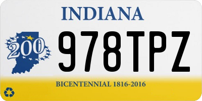 IN license plate 978TPZ