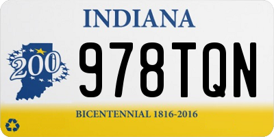 IN license plate 978TQN