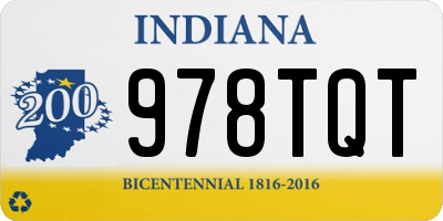 IN license plate 978TQT
