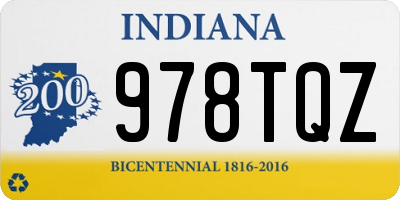 IN license plate 978TQZ