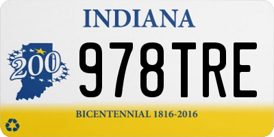 IN license plate 978TRE