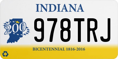 IN license plate 978TRJ