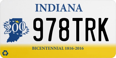 IN license plate 978TRK