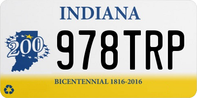 IN license plate 978TRP