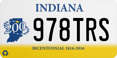 IN license plate 978TRS