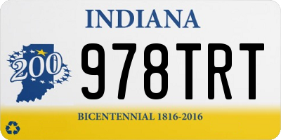 IN license plate 978TRT