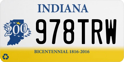IN license plate 978TRW