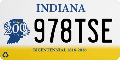IN license plate 978TSE