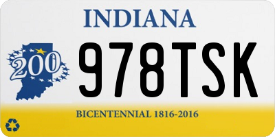 IN license plate 978TSK
