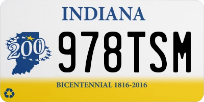 IN license plate 978TSM