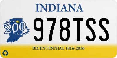 IN license plate 978TSS