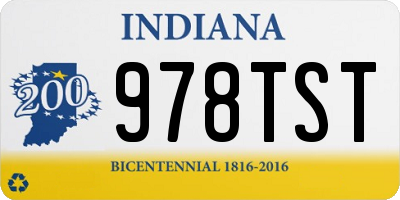 IN license plate 978TST