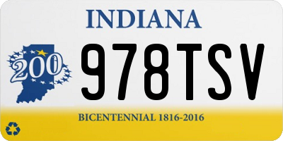 IN license plate 978TSV