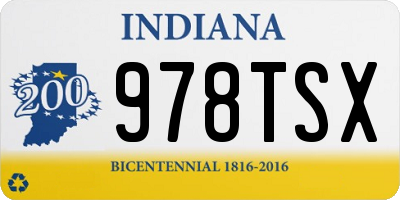IN license plate 978TSX