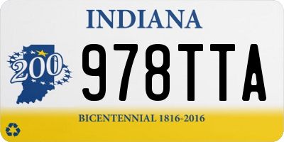 IN license plate 978TTA