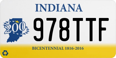 IN license plate 978TTF
