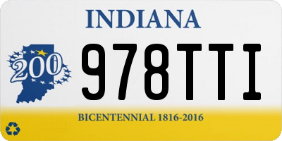 IN license plate 978TTI