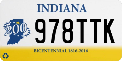 IN license plate 978TTK