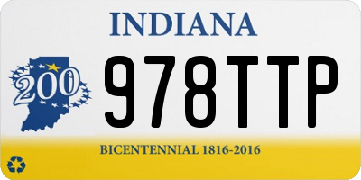 IN license plate 978TTP