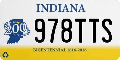IN license plate 978TTS