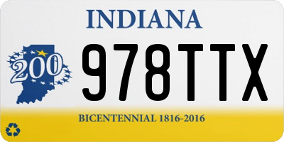 IN license plate 978TTX