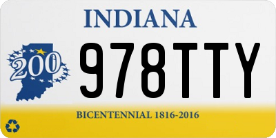 IN license plate 978TTY