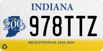 IN license plate 978TTZ